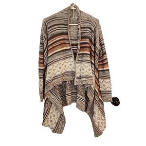 Almost Famous Crave Fame Waterfall Cardigan Sweater, Medium